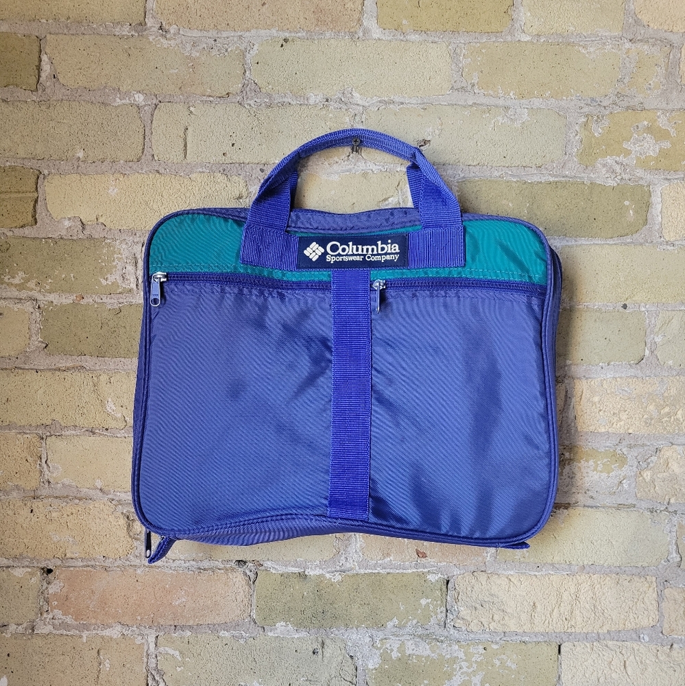 Vintage Columbia Neon Multicolor Travel Bag Laptop Tote